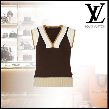Louis Vuitton 2020 SS Casual Style Wool Sleeveless V Neck Plain Medium 1A7UBB 1A7UBA 1A7UB9 1A7UB8 1A7UB7 1A7UB6 1A7UB5 