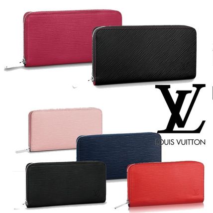Louis Vuitton ZIPPY WALLET Unisex Plain Leather Long Wallet Logo Long Wallets 