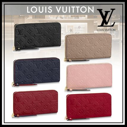 Louis Vuitton MONOGRAM EMPREINTE Monogram Calfskin Leather Long Wallet Long Wallets 