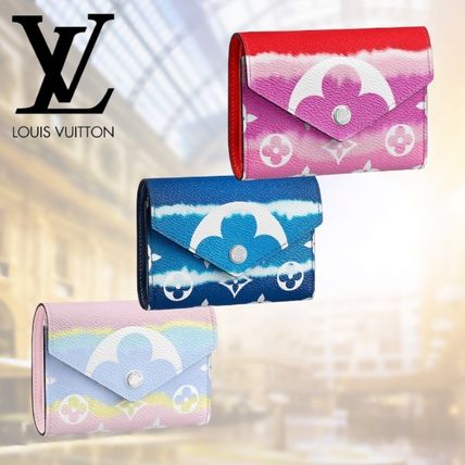 Louis Vuitton MONOGRAM 2020 SS Monogram Tie dye Leather Folding Wallet Small Wallet Logo M69113 M68842M69112 