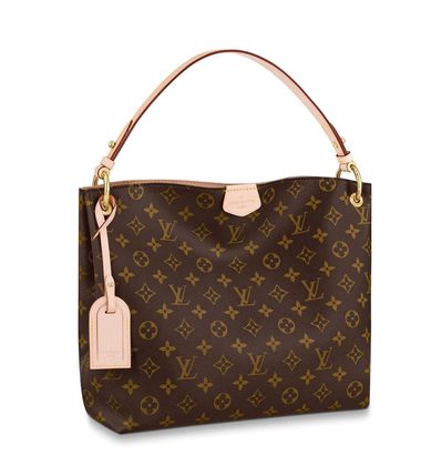 Louis Vuitton 2020 SS Monogram A4 Leather Office Style Elegant Style Logo Totes 