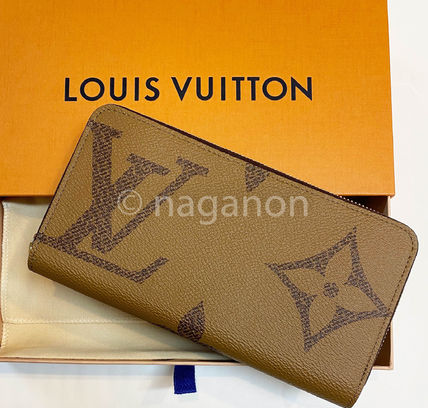 Louis Vuitton Monogram Unisex Canvas Leather Long Wallet Logo 
