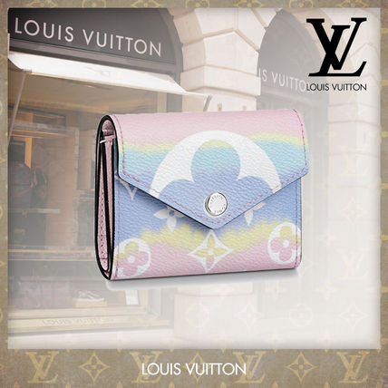 Louis Vuitton ZOE 2020 SS Monogram Canvas Tie dye Leather Folding Wallet Small Wallet M69341 