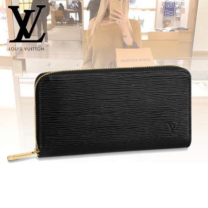 Louis Vuitton EPI 2020 SS Plain Leather Long Wallet Logo Long Wallets M68755 