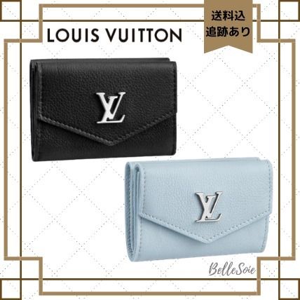 Louis Vuitton 2020 SS Calfskin Plain Leather Folding Wallet Logo Folding Wallets M69339 M63921 