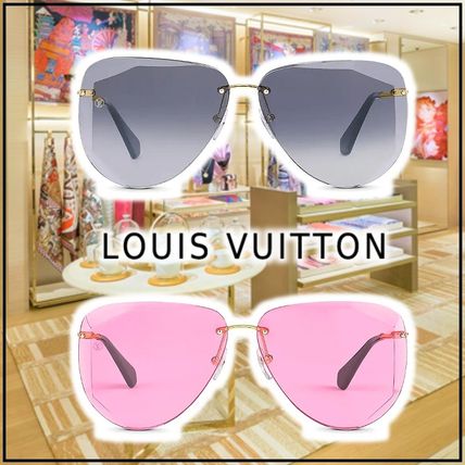 Louis Vuitton 2020 21AW 2020 21 AW PLEIN SOLEIL PILOT SUNGLASSES noir pink sunglasse Z1318E Z1317E 