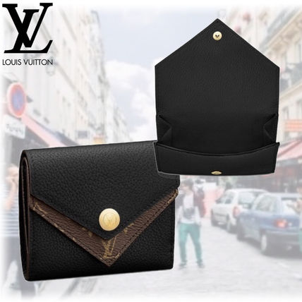 Louis Vuitton MONOGRAM Monogram Leather Logo Folding Wallets 