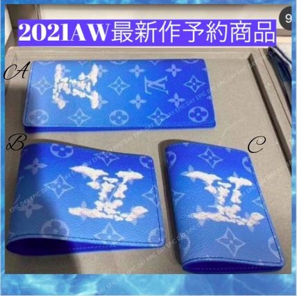 Louis Vuitton BRAZZA 2020 21AW Monogram Calfskin Leather Logo Long Wallets 