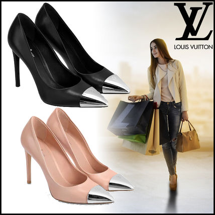 Louis Vuitton 2019 20AW Casual Style Blended Fabrics Plain Leather Pin Heels 1A4EK8
