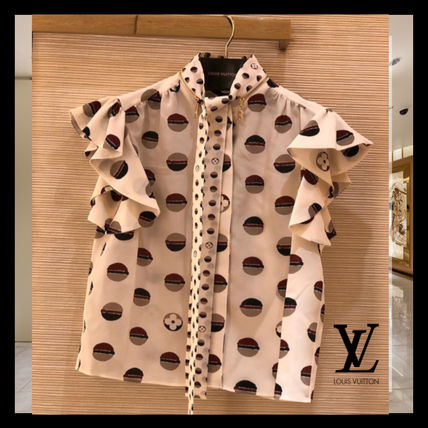 Louis Vuitton 2020 SS Casual Style Silk Sleeveless Plain Medium Short Sleeves 1A842V 