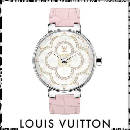 Louis Vuitton Casual Style Round Party Style Quartz Watches Stainless QA021Z 