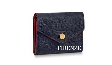 Louis Vuitton MONOGRAM EMPREINTE Unisex Leather Logo Folding Wallets 