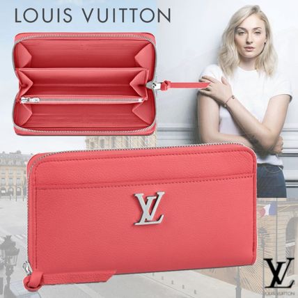 Louis Vuitton LOCKME 2019 20AW Leather Long Wallet Logo Long Wallets M69066 