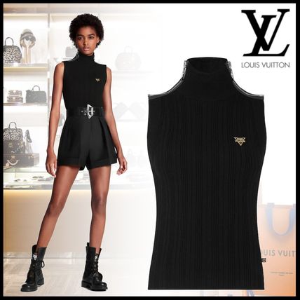 Louis Vuitton Cashmere Nylon Street Style Plain Medium Logo Turtlenecks 1A638Y 1A638X 1A638W 1A638V 