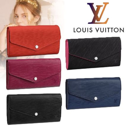 Louis Vuitton PORTEFEUILLE SARAH 2019 20AW Calfskin Leather Logo Long Wallets 