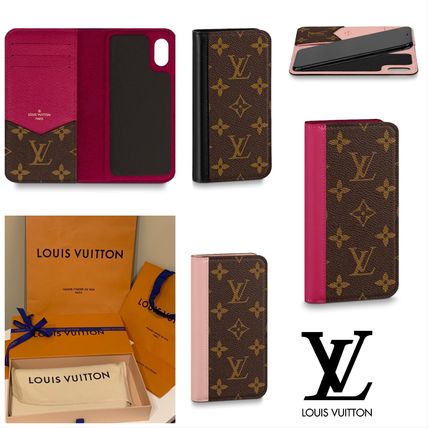 Louis Vuitton MONOGRAM 2019 20AW Monogram Unisex Bi color Leather iPhone XS Max Logo 