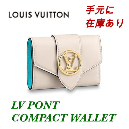 Louis Vuitton PONT NEUF 2020 SS Plain Leather Folding Wallet Folding Wallets M69176 