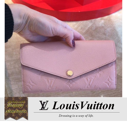 Louis Vuitton PORTEFEUILLE SARAH 2019 20AW Unisex Leather Folding Wallet Logo Long Wallets 