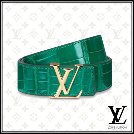Louis Vuitton 2018 19AW Leather Logo Belts M0134V M0134W M0134U 