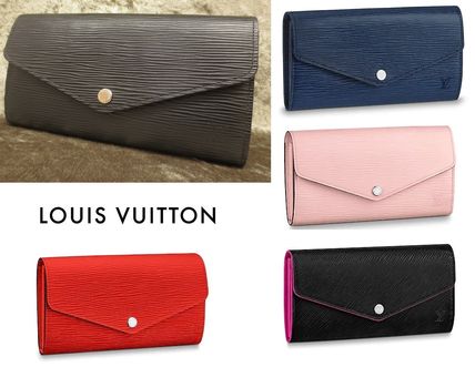 Louis Vuitton PORTEFEUILLE SARAH 2018 SS Unisex Plain Leather Logo Long Wallets 