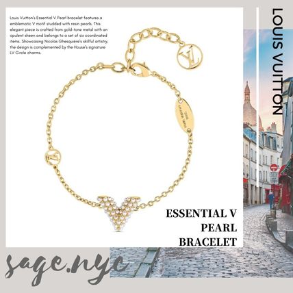 Louis Vuitton V Casual Style Blended Fabrics Party Style Elegant Style 