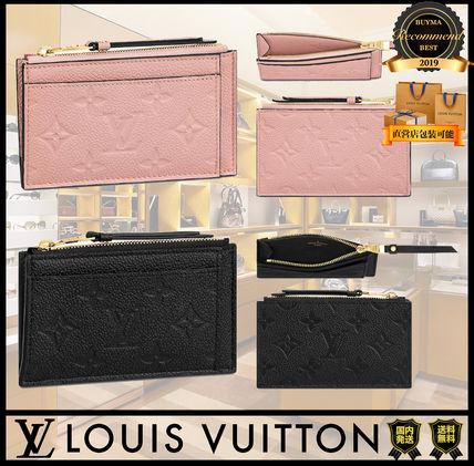 Louis Vuitton MONOGRAM EMPREINTE Unisex Street Style Folding Wallet Logo Long Wallets 