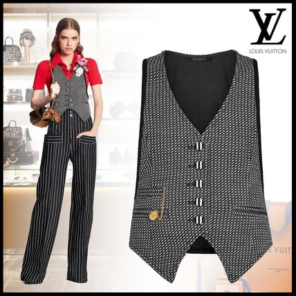 Louis Vuitton 2020 SS Stripes Casual Style Wool Silk Nylon Medium Vests 1A7SN9 1A7SNW 1A7SNV 1A7SNU 1A7SNT 1A7SNS 1A7SNR 