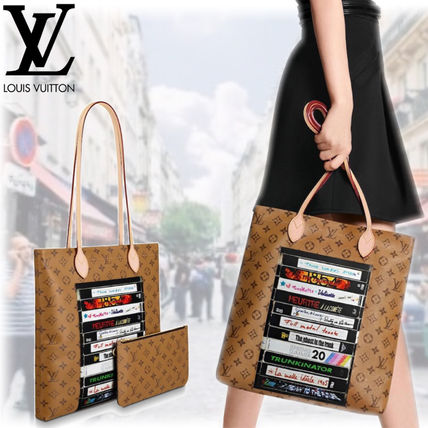 Louis Vuitton MONOGRAM 2020 SS Monogram Casual Style Canvas Leather Logo Totes M45198 