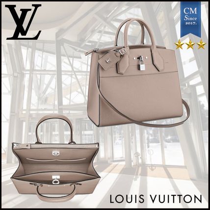 Louis Vuitton CITY STEAMER 2020 SS 2WAY Leather Elegant Style Crossbody Logo Handbags 