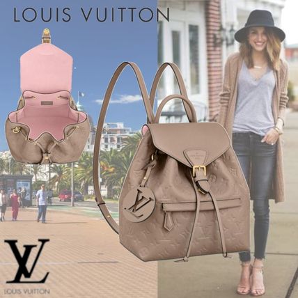 Louis Vuitton MONOGRAM EMPREINTE Monogram A4 Leather Elegant Style Logo Backpacks M45410 
