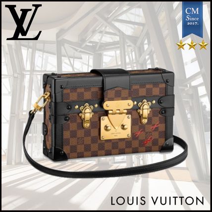 Louis Vuitton DAMIER 2020 SS Canvas 2WAY Leather Crossbody Logo Shoulder Bags 