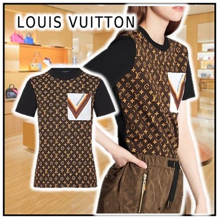 Louis Vuitton 2020 21AW 2020 21 AW SIGNATURE POCKET MONOGRAM T SHIRT black t shirts 1A848L 