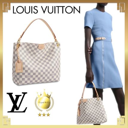 Louis Vuitton DAMIER 2020 SS Monogram Casual Style Canvas A4 2WAY Leather Office Style 