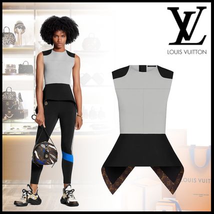 Louis Vuitton 2020 SS Crew Neck Monogram Casual Style Nylon Peplum Sleeveless 1A7SDW 1A7SDV 1A7SDU 1A7SDT 1A7SDS 1A7SDR 