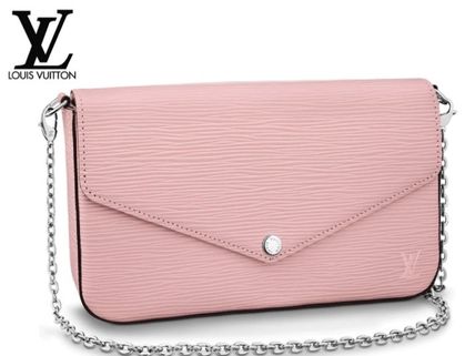 Louis Vuitton EPI Casual Style Plain Leather Shoulder Bags 