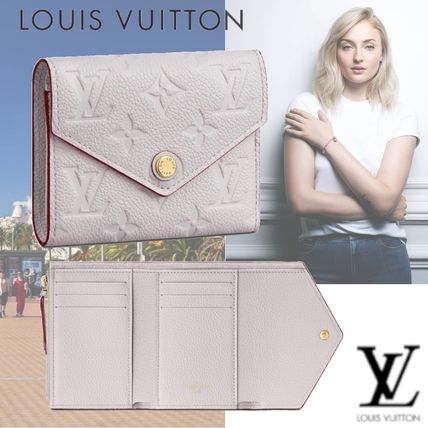 Louis Vuitton MONOGRAM EMPREINTE Monogram Leather Folding Wallet Logo Folding Wallets M69141 