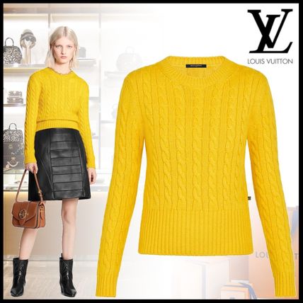 Louis Vuitton 2020 SS Crew Neck Casual Style Wool Cashmere Nylon Long Sleeves 1A839Q 1A839P 1A839O 1A839N 1A839M 1A839L 1A5QDQ 