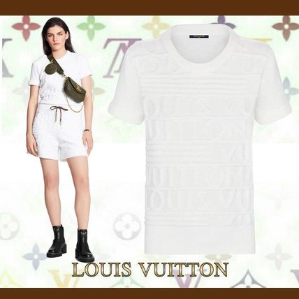 Louis Vuitton 2020 21AW Short Wool Nylon U Neck Plain Short Sleeves Logo T Shirts 1A83DL 1A83DK 1A83DJ 1A83DI 1A83DH 