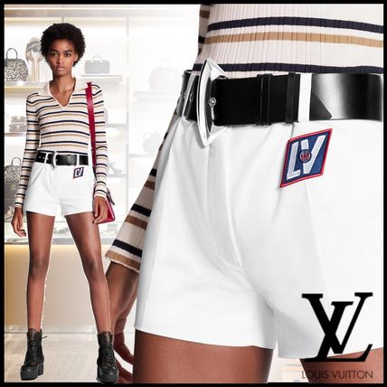 Louis Vuitton 2020 SS Short Casual Style Street Style Plain Cotton Logo 1A62K1 1A62J0 1A62JZ 1A62JY 1A62JX 1A62JW 