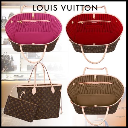 Louis Vuitton NEVERFULL 2020 SS Monogram Casual Style Unisex Canvas Bag in Bag A4 Leather M41178 M41177 M40995 