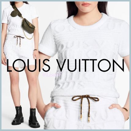Louis Vuitton 2020 SS Crew Neck Short Monogram Wool Blended Fabrics Short Sleeves 1A83DI 
