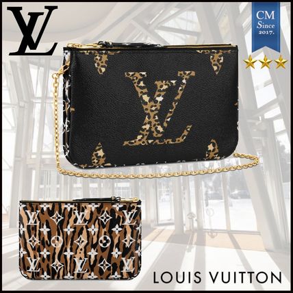 Louis Vuitton MONOGRAM 2020 SS Monogram Leopard Patterns Canvas Chain Leather Crossbody 
