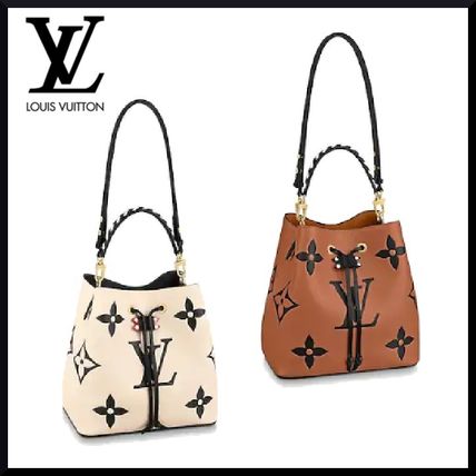 Louis Vuitton NEONOE 2020 21AW Monogram 2WAY Leather Purses Elegant Style Bucket Bags M56888 M56889 