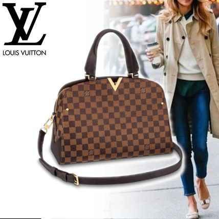 Louis Vuitton DAMIER 2020 SS Casual Style Canvas A4 2WAY Leather Logo Shoulder Bags N41505 