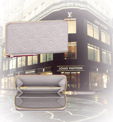 Louis Vuitton Monogram Leather Long Wallet Logo Long Wallets 