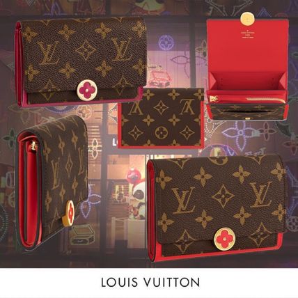 Louis Vuitton MONOGRAM 2020 SS Monogram Canvas Leather Folding Wallet Folding Wallets 