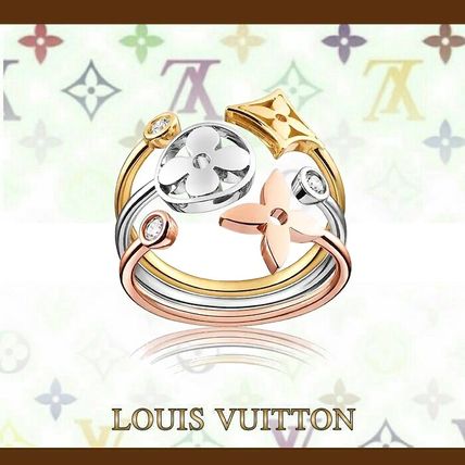 Louis Vuitton 2020 SS Idylle Blossom Ring 3 Golds And Diamonds Q9F15S