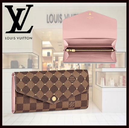 Louis Vuitton PORTEFEUILLE SARAH Canvas Long Wallets N60249 