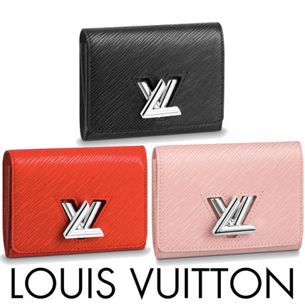 Louis Vuitton TWIST 2020 21AW Calfskin Canvas Plain Leather Small Wallet Folding Wallets 