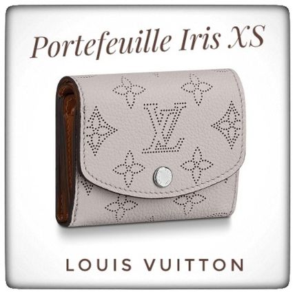 Louis Vuitton IRIS 2020 SS Monogram Unisex Bi color Leather Folding Wallet Small Wallet M68672 